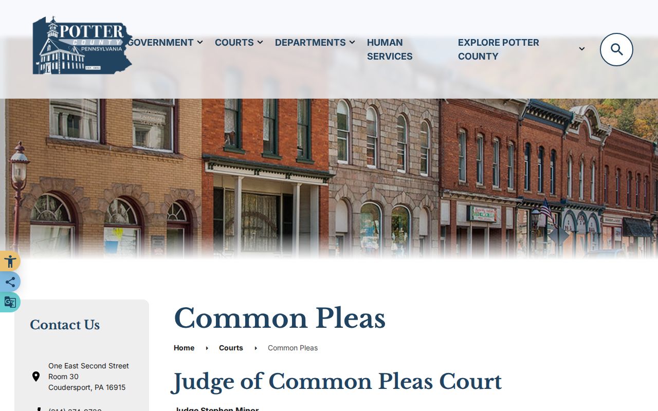 Potter County 72-hour release court fallback page