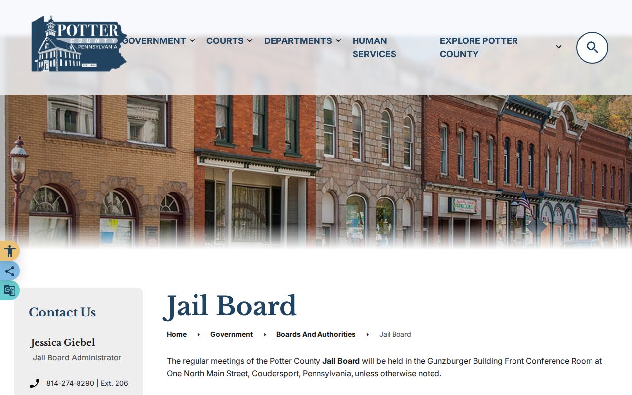Potter County Jail Board release records context
